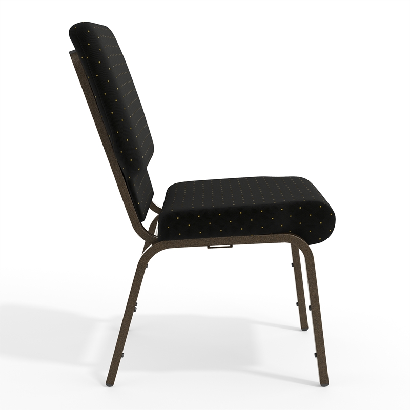 Flash Furniture Hercules Stacking Church Stacking Guest Chair in Black