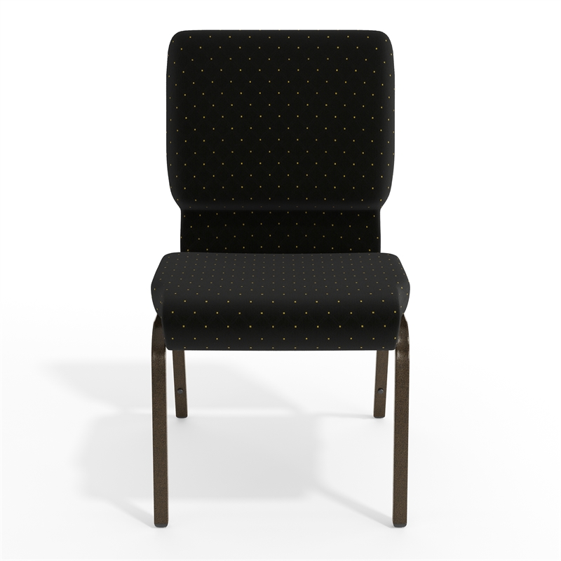 Flash Furniture Hercules Stacking Church Stacking Guest Chair in Black