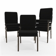 Flash Furniture Hercules Stacking Church Stacking Guest Chair in Black