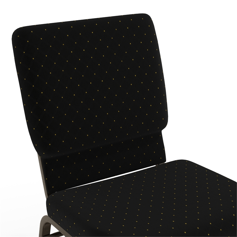 Flash Furniture Hercules Stacking Church Stacking Guest Chair in Black