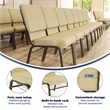 Flash Furniture Hercules Church Stacking Guest Chair in Beige