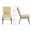 Flash Furniture Hercules Church Stacking Guest Chair in Beige