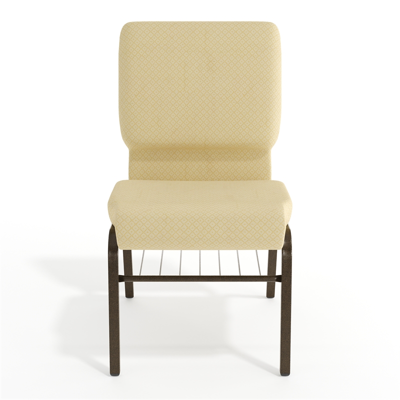 Flash Furniture Hercules Church Stacking Guest Chair in Beige