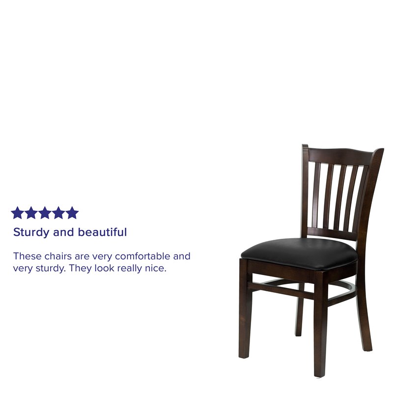 Flash Furniture Hercules Series Restaurant Dining Chair in Black Seat