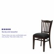 Flash Furniture Hercules Series Restaurant Dining Chair in Black Seat