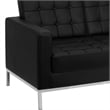 Flash Furniture Hercules Lacey Series Contemporary Love Seat in Black