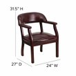 Flash Furniture Luxurious Conference Guest Chair in Burgundy
