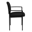 Flash Furniture Stackable Side Guest Chair in Black with Arms