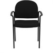 Flash Furniture Stackable Side Guest Chair in Black with Arms