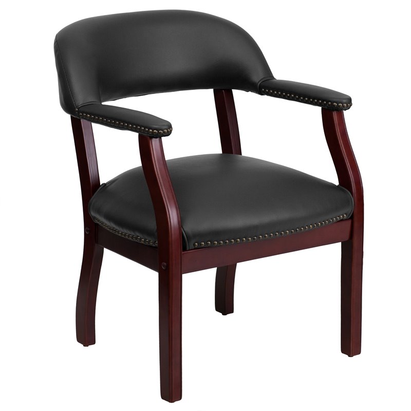 Flash Furniture Luxurious Conference Guest Chair in Black