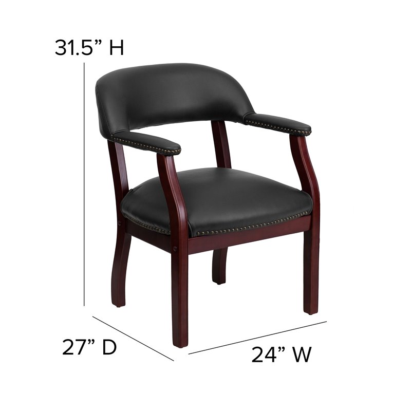 Flash Furniture Luxurious Conference Guest Chair in Black