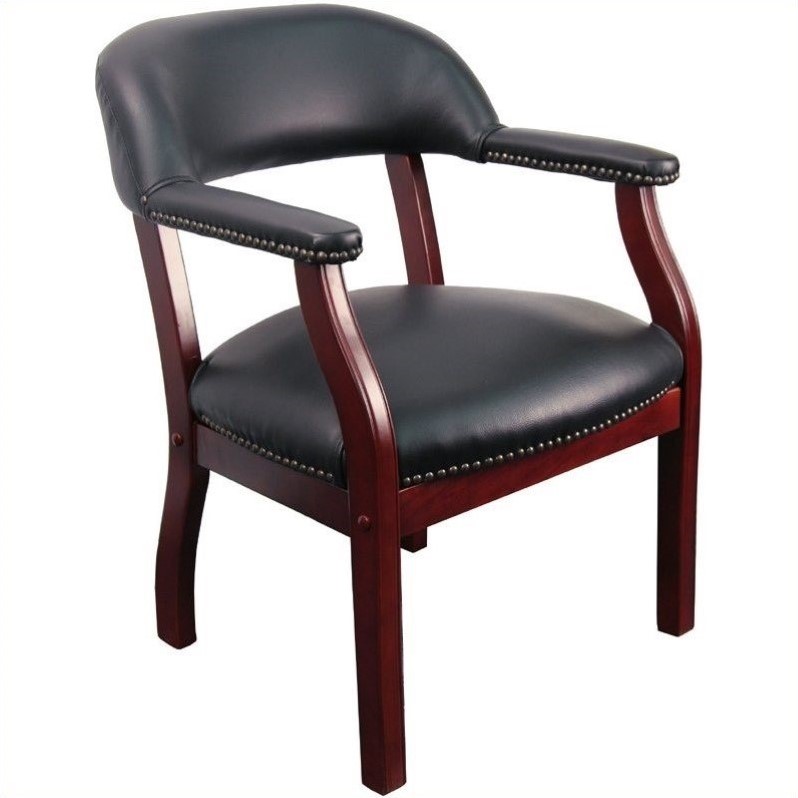 Flash Furniture Luxurious Conference Guest Chair in Black