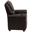Flash Furniture Leathersoft Recliner with Cup Holder and Headrest in Brown