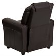 Flash Furniture Leathersoft Recliner with Cup Holder and Headrest in Brown