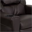 Flash Furniture Leathersoft Recliner with Cup Holder and Headrest in Brown