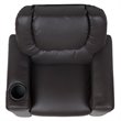 Flash Furniture Leathersoft Recliner with Cup Holder and Headrest in Brown