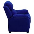 Flash Furniture Storage Arms Microfiber Upholstered Kids Recliner in Blue