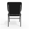 Flash Furniture Hercules Church Stacking Chair in Black and Silver