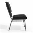 Flash Furniture Hercules Church Stacking Chair in Black and Silver