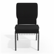 Flash Furniture Hercules Church Stacking Chair in Black and Silver