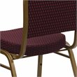 Flash Furniture Hercules Dome Back Banquet Stacking Chair in Burgundy