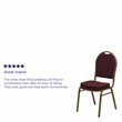 Flash Furniture Hercules Dome Back Banquet Stacking Chair in Burgundy
