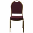 Flash Furniture Hercules Dome Back Banquet Stacking Chair in Burgundy