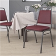 Flash Furniture Hercules Banquet Stacking Chair in Burgundy and Silver