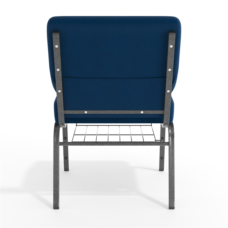 Flash Furniture Hercules Church Stacking Guest Chair in Navy Blue