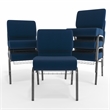 Flash Furniture Hercules Church Stacking Guest Chair in Navy Blue