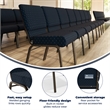 Flash Furniture Hercules Patterned Church Stacking Guest Chair in Blue