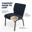 Flash Furniture Hercules Patterned Church Stacking Guest Chair in Blue
