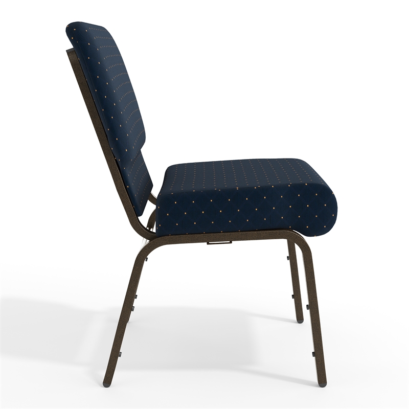 Flash Furniture Hercules Patterned Church Stacking Guest Chair in Blue