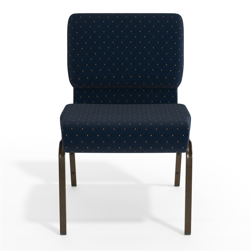 Flash Furniture Hercules Patterned Church Stacking Guest Chair in Blue