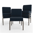 Flash Furniture Hercules Patterned Church Stacking Guest Chair in Blue