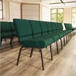 Flash Furniture Hercules Church Stacking Guest Chair in Hunter Green