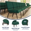 Flash Furniture Hercules Church Stacking Guest Chair in Hunter Green