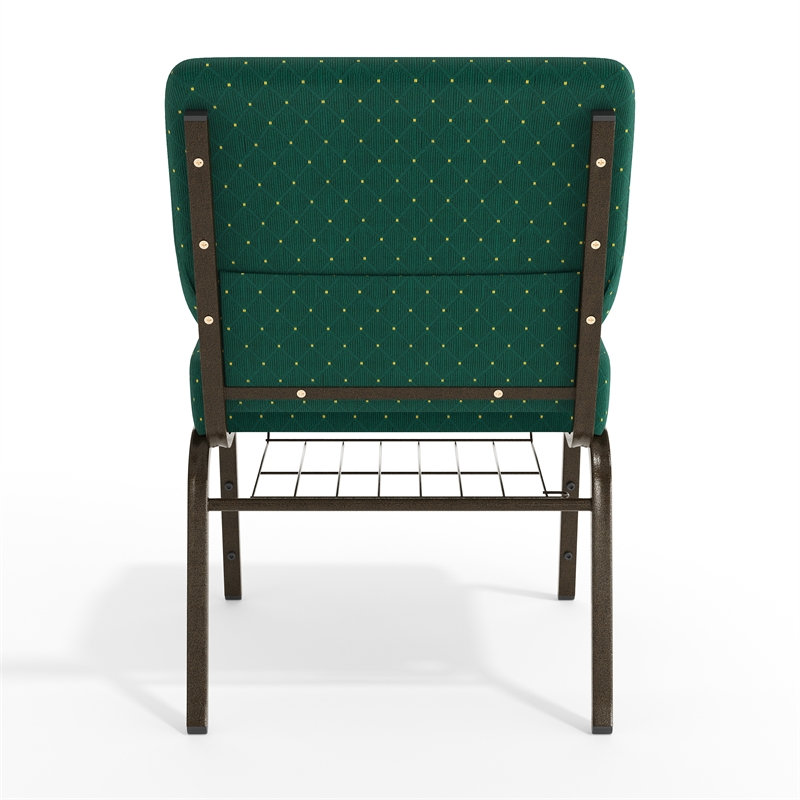 Flash Furniture Hercules Church Stacking Guest Chair in Hunter Green