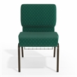 Flash Furniture Hercules Church Stacking Guest Chair in Hunter Green