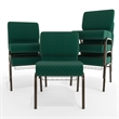 Flash Furniture Hercules Church Stacking Guest Chair in Hunter Green