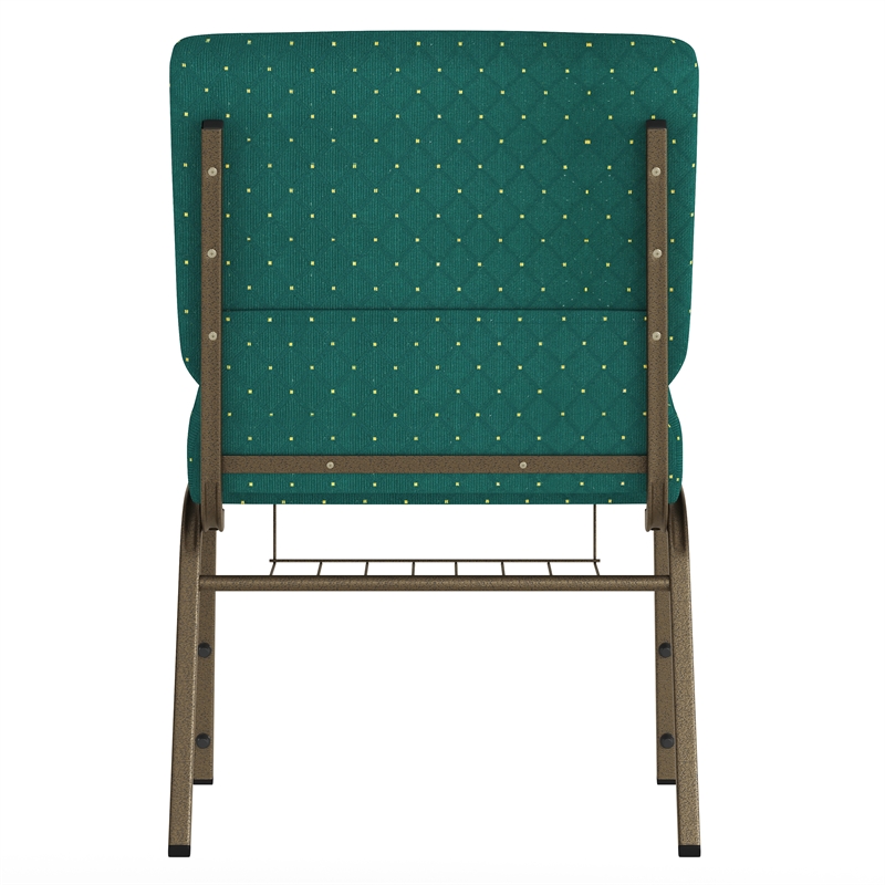 Flash Furniture Hercules Church Stacking Guest Chair in Hunter Green