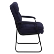 Flash Furniture Executive Side Guest Chair with Sled Base in Navy