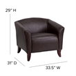 Flash Furniture Hercules Imperial Leather Chair in Brown and Cherry