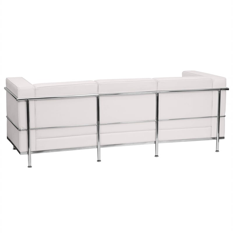 Flash Furniture Hercules Regal Leather Sofa in White