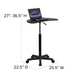 Flash Furniture Adjustable Laptop Desk In Black