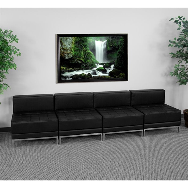 Flash Furniture Hercules Imagination Lounge Set in Black