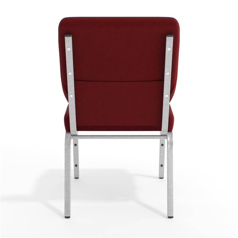 Flash Furniture Hercules Stacking Church Stacking Chair in Burgundy