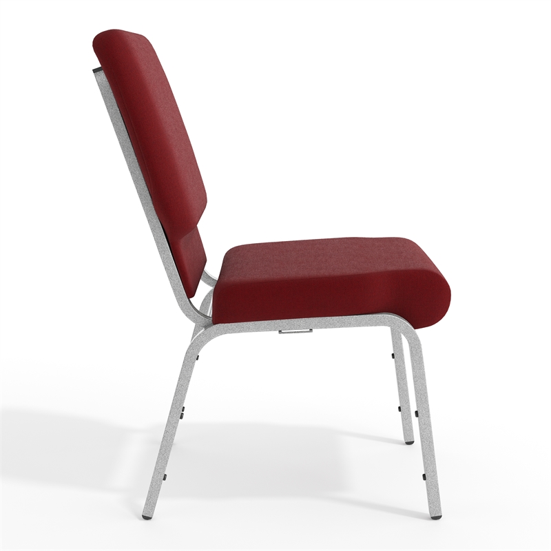 Flash Furniture Hercules Stacking Church Stacking Chair in Burgundy