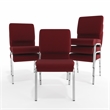 Flash Furniture Hercules Stacking Church Stacking Chair in Burgundy