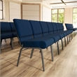 Flash Furniture Hercules Stacking Church Stacking Guest Chair in Navy